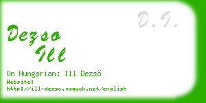 dezso ill business card