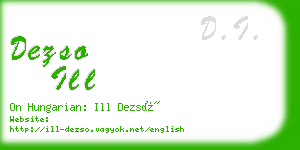 dezso ill business card